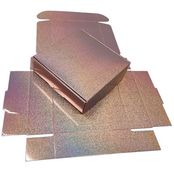 

20pcs rose gold glitter holographic gift box