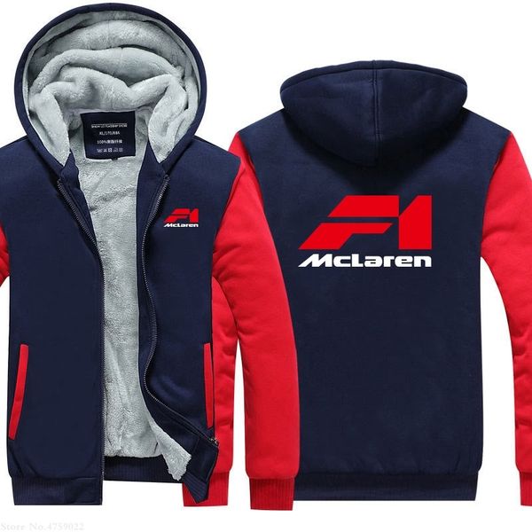 

новая зима ватки толстовки мужчин zipper mclaren фуфайки вскользь пальто мужского сгущаться жакеты вершины, Black