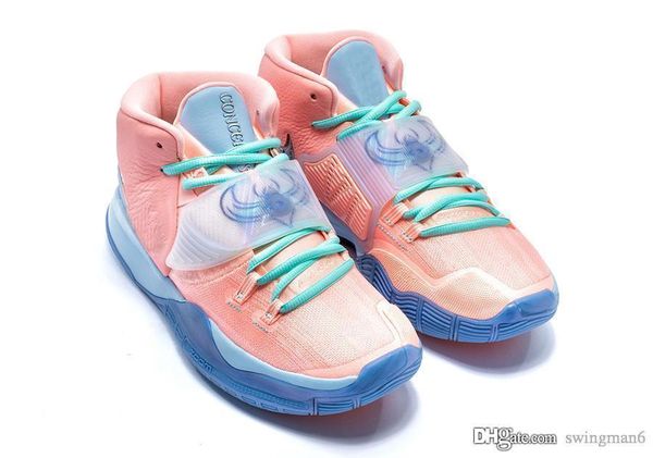 

новейшая аутентичная концепция x kyrie 6 khepri розовый оттенок мужская баскетбольная обувь guava ice бирюзовый вишневый красный спортивные