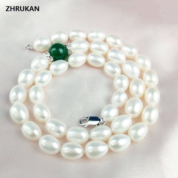 

fashion pearl necklace genuine natural freshwater pearl choker 925 sterling silver necklace for women jewelry wedding gift