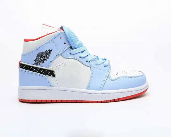 

2020 trophy room 1 mid basketball shoes women girl ice blue sports shoes