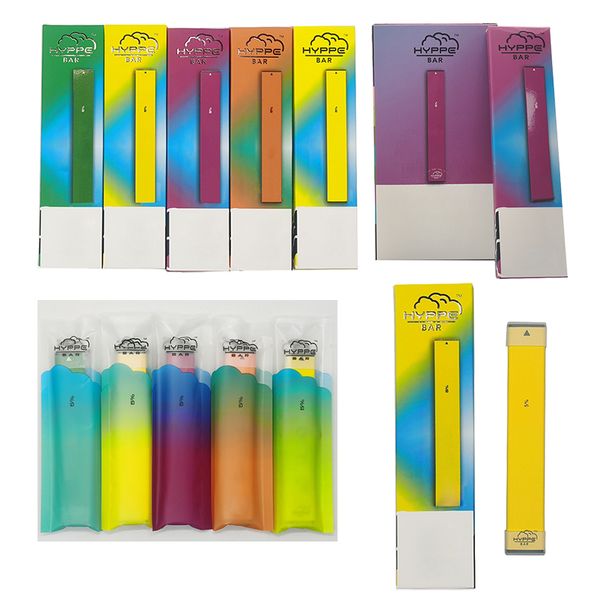 

HYPPE Bar disposable vape pen 300 puffs Pods Starter Kits 280mAh Battery 1.3ml Cartridges Empty Vaporizer Pen Packaging E-Cigarettes Kits