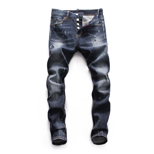 

2020 mens jeans high-quality cool men clothing old jeans fashion designers young casual jeans de designer pour hommes men pants, Blue