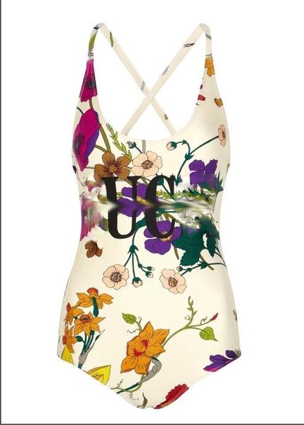 

women brand luxury swimsuit one piece backless fashion swimwear floral pattern cross strap jumpsuit playsuit summer beach hot, White;black