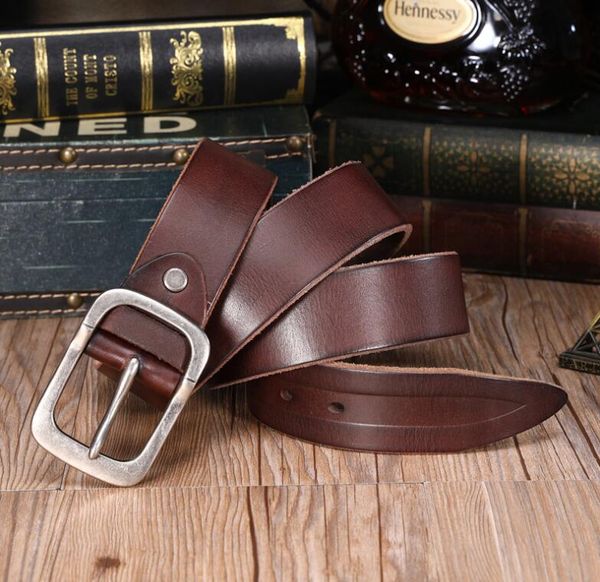 

designer's belt, made in china, grade leather and cowhide, durable alloy button head#45454, Black;brown