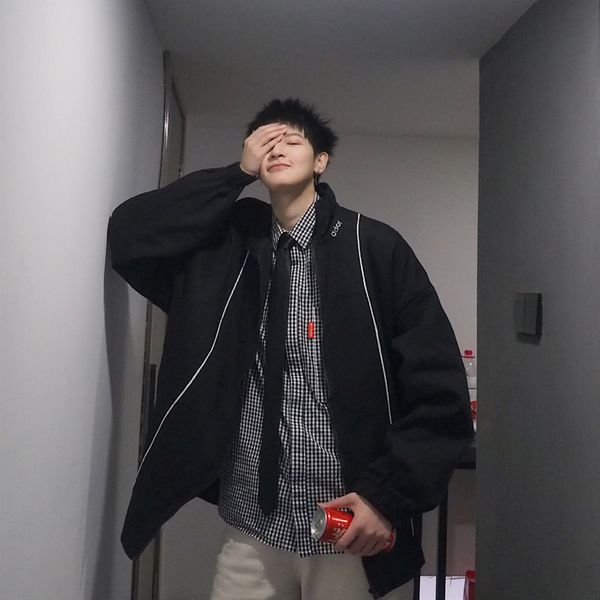 

2019 spring and summer new korean fashion couple trend casual hip hop tooling jacket men streetwear windbreaker sale, Black;brown