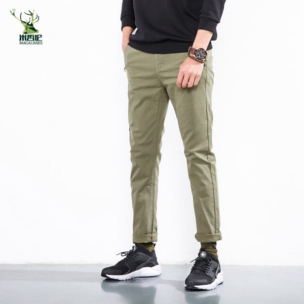 

new brand 2018 autumn casual pants men deep gray fashion slim fit trousers for men plus size brand clothing, Black