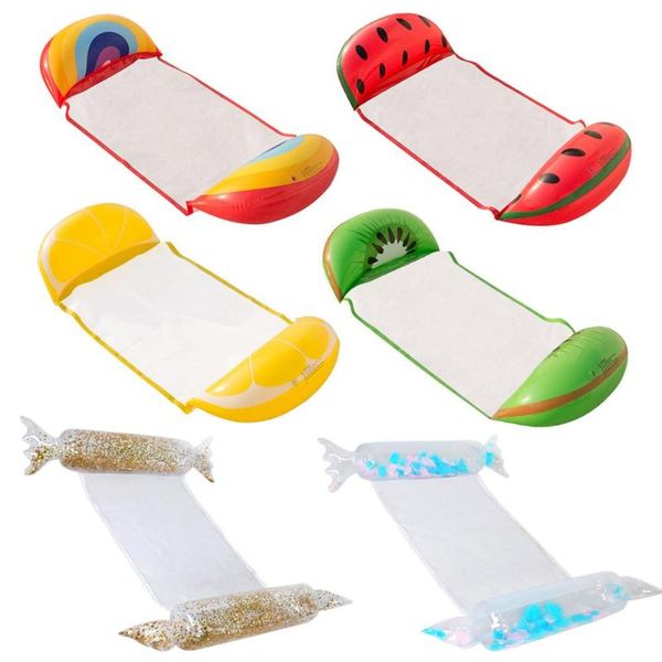 

water sport recreation floating row foldable floating bed recliner with net