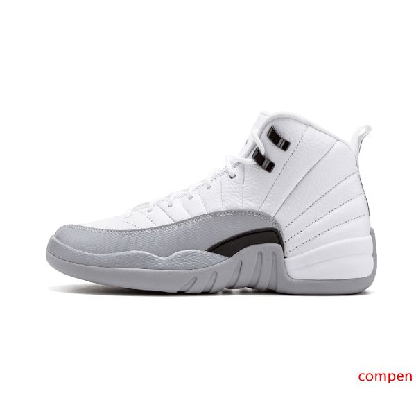 

basketball 12 men shoes white the master gs barons wolf grey flu game taxi playoff french blue gym red sneakers size 7-13