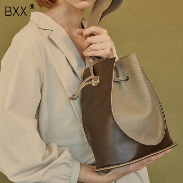 

bxx] pu leather large capacity crossbody bucket bags for women 2020 new fashion shoulder messenger bag female handbag hk527