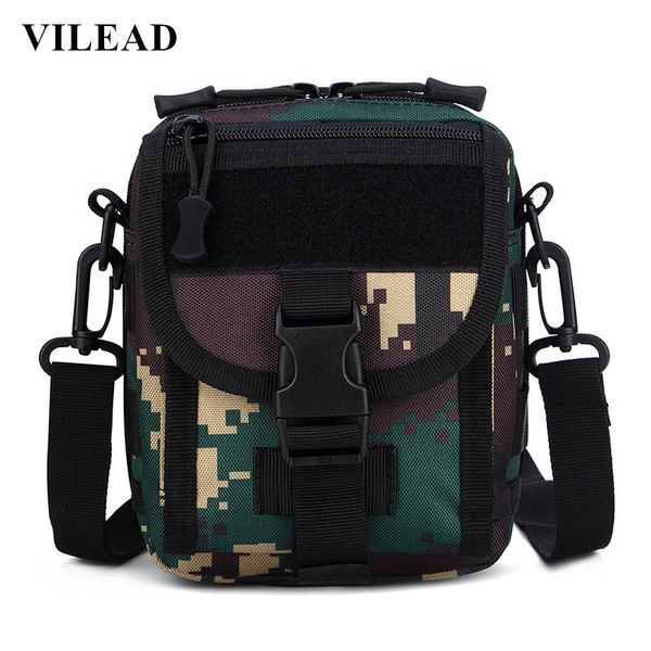 

vilead nylon outdoor camouflage tactical bag men sports single shoulder backpack multi-functional camping hiking travel bag
