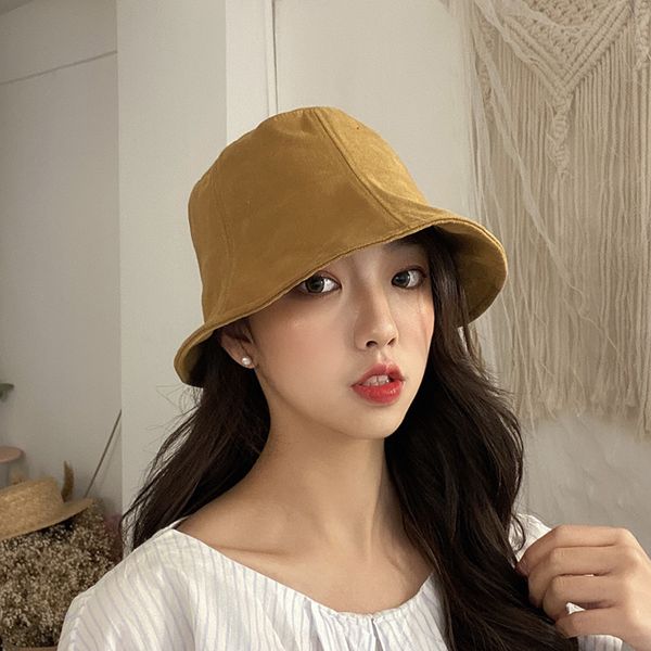 

10pcs/lot cute women female fisherman bucket hats solid color short wirm uv protection sunhat casual sun caps for summer outdoor travel, Blue;gray
