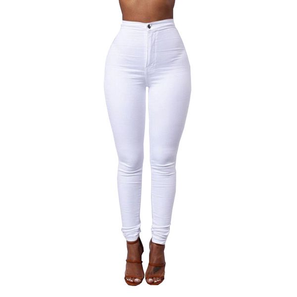 

candy color skinny jeans woman black blue high waist render jeans vintage long pants pencil pants denim stretch trousers