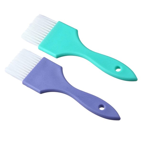 

2x stylist hair coloring dye tint brush for balayage perming blue, Silver