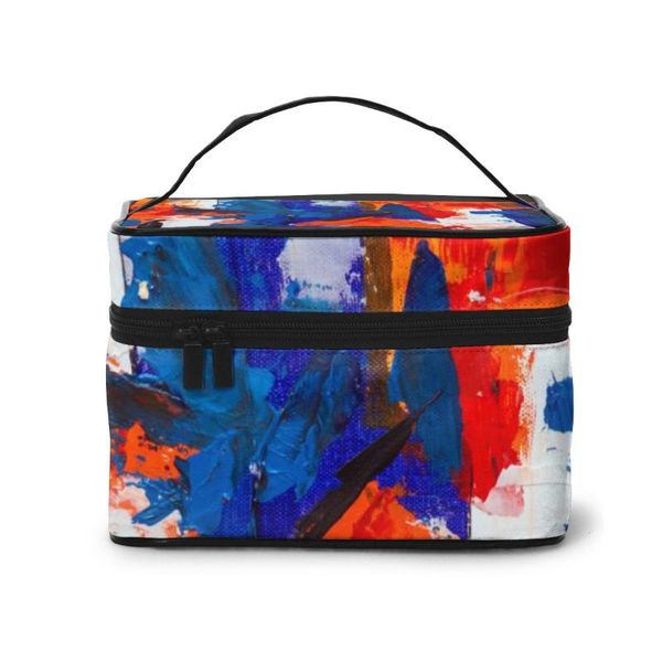

a makeup bag wash bag receptacle cosmetic abstract painting (22