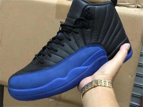 

оптовые 2019 air аутентичные 12 игры royal черный синий high og баскетбол обувь 130690-014 реальные углеродного волокна мужчины кроссовки с, Black