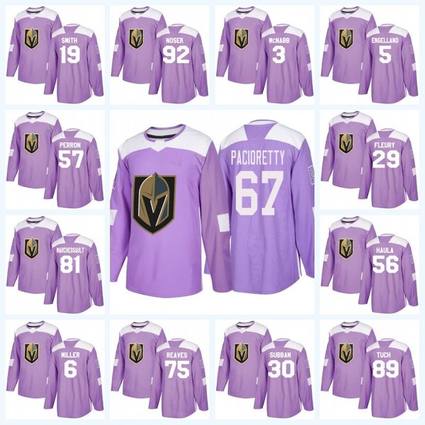 

Womens 67 Max Pacioretty Vegas Golden Knights Purple Fight Cancer William Karlsson Reilly Smith Fleury David Perron Ryan Reaves Jersey