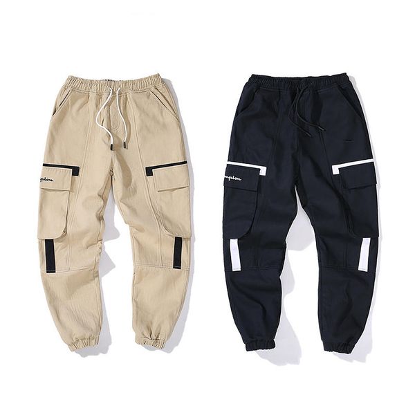 

mens brand designer 2020 thicken pants casual fashion trousers new arrive sport sweatpants 2 colors selling, Black