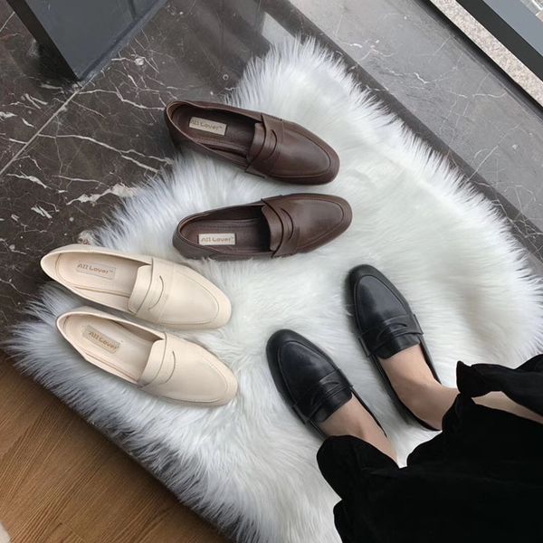 

loafers woman square toe 2019 women shoes casual female sneakers modis british style oxfords women's slip-on shallow mouth, Black