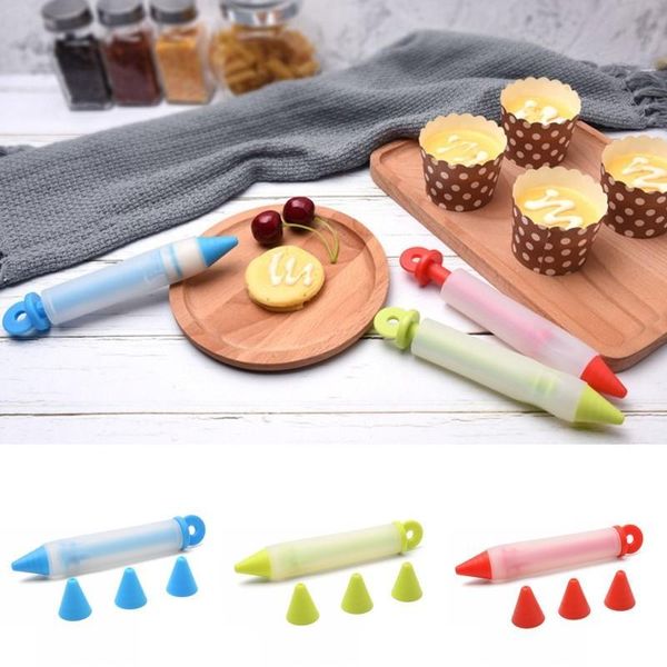 

силикон еда авторучка food grade силикон шоколад pen 4-head дать декорирование pen крем торт выпечка декорирование tool