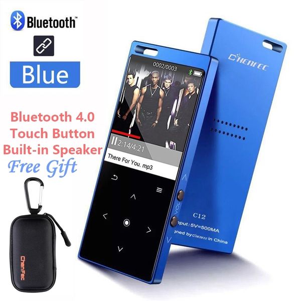 

metal speaker bluetooth mp3 music player touch button 8gb/16gb 1.8inch screen with fm + gift mp3 player case