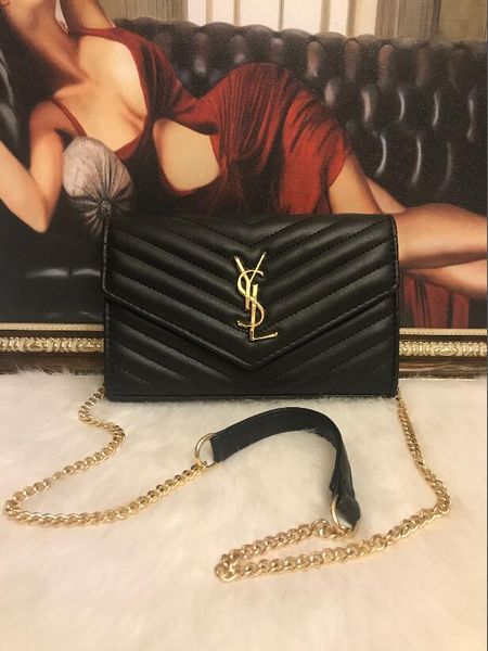 

2020 new messenger bag black leather crossbody bags totes women vintage handbags designer bag gold chain ladies shoulder bags