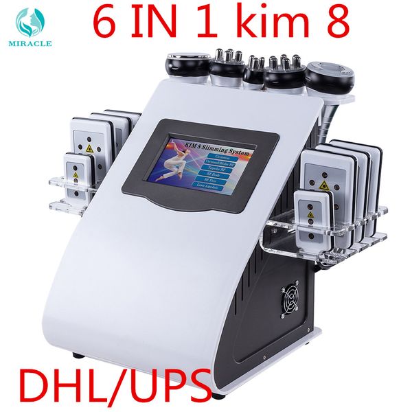 

6 in 1 kim 8 slimming system lipolaser vacuum ultrasonic cavitation slimming machine
