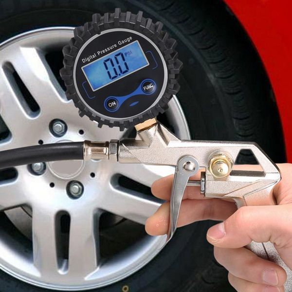 

air tire inflator with high accurate digital pressure gauge for car truck motorcycle bike