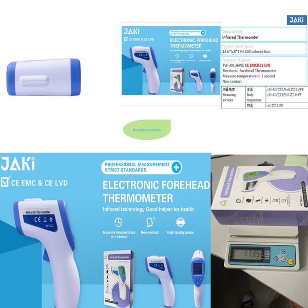 

air laser lcd digital ir infrared thermometer baby temperature meter point -50~330 degree non contact forehead body ear thermometer