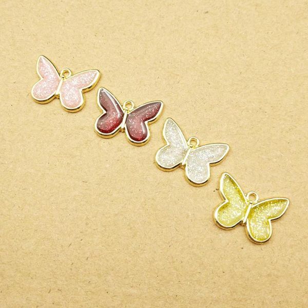 

10шт / lot 16x21mm эмаль бабочка форма charm эмаль подвеска для изготовления ювелирных изделий и обработка серьги подвески плавающих подвеск, Bronze;silver