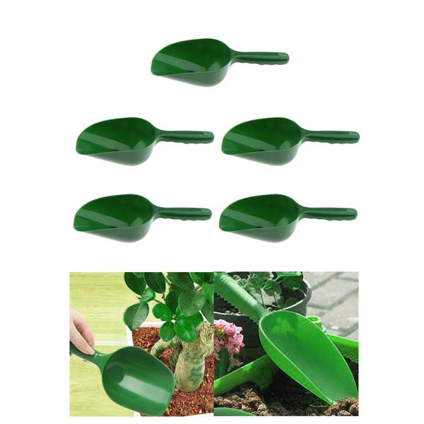 

5pcs garden scoop, multi-function plastic garden soil scoop shovel spoons cultivation digging tool garden accessories