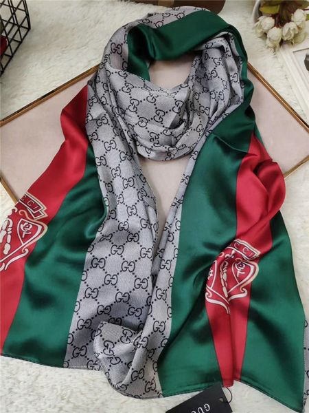 

luxury women's brand printed shawl long scarf beautiful and elegant beach scarf with label 180*70cm, Blue;gray