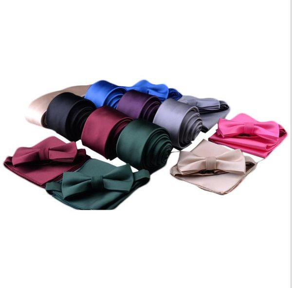 

new collar tie, scarf, plain thread three-piece set, Blue;purple