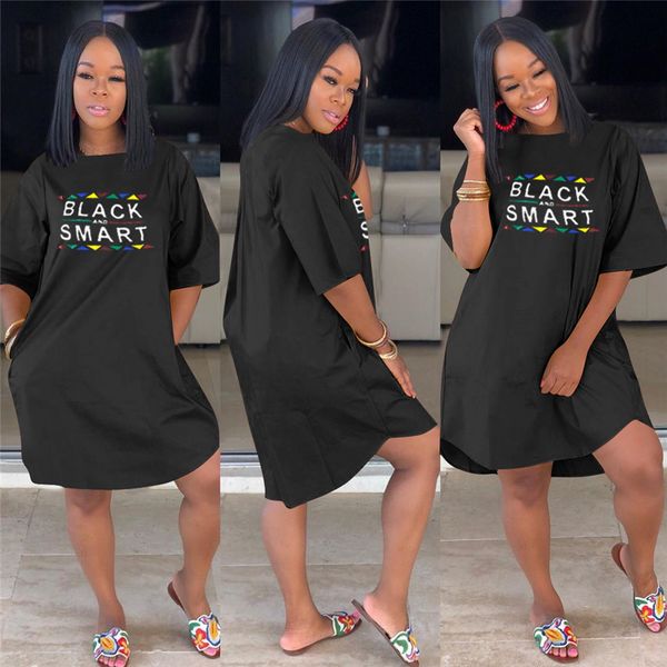 

лето женщины платья плюс размер с коротким рукавом свободные асимметричные платья повседневные letters printed femme дизайнерская одежда, Black;gray