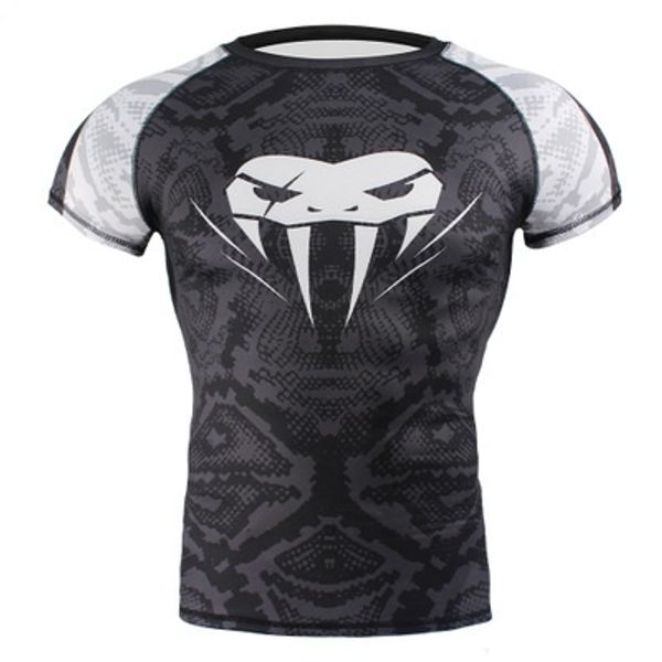

мужчины мма rashguard gym t shirt одежда compression shirt quick dry муай тай дышащие бокс трикотажные борьба mma джерси, White;black