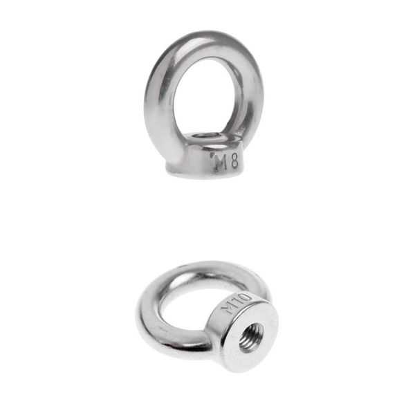 

304 stainless steel lifting eye nut ring shape nuts m8 m10