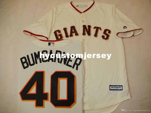 

custom mens majestic #40 madison bumgarner baseball jersey creme mens stitched jerseys big and tall size xs-6xl for sale, Black;blue
