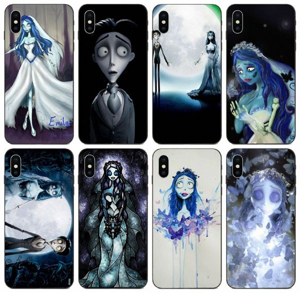 

tongtrade] tim burton corpse bride case for iphone 11 pro max x xr xs 8 7 6s 5s plus samsung a30 a40 a50 huawei p20 motorola moto g5 case