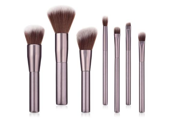 

beauty tools 7pcs makeup eye brushes set gun color wooden handle brush