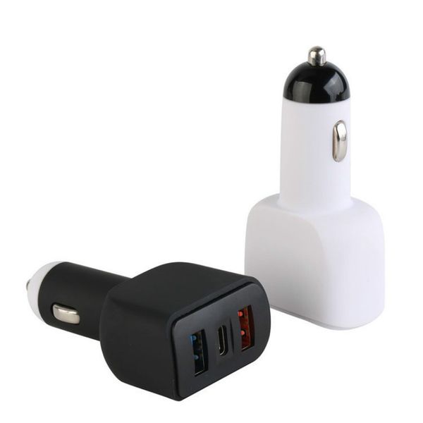 

stock dhl shopping 35w 3 usb quick charger 3.0 car charger adapter qc3.0 fast charging 3 usb car mobile phone charger for phone xiaomi