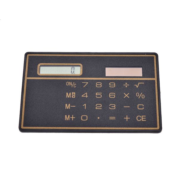 

mini slim credit card solar power pocket calculator counter calculating machine