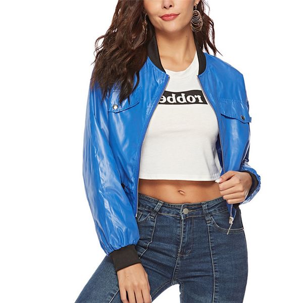 

sagace куртки женские полупальто воротник стойка с длинным рукавом повседневная бейсбол джерси zipper шинель outwear chamarras de mujer g8, Black;brown