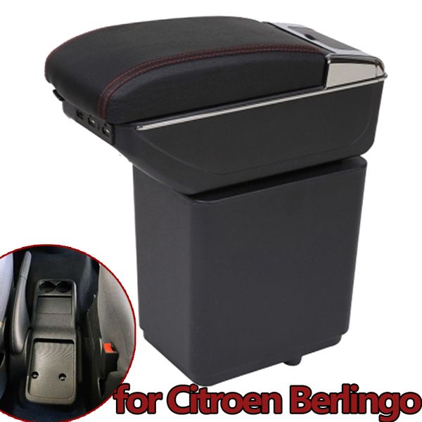 

for berlingo armrest box partner 2014 car accessories original hand box double layer chargeable