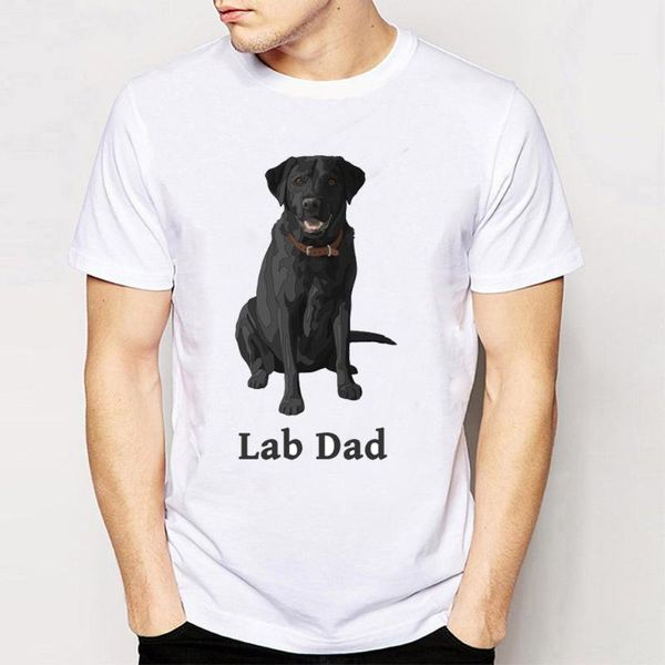 

lab dad black labrador retriever printing t-shirt men's short sleeve funny dog lovers new summer fashion male tees, Camo;black