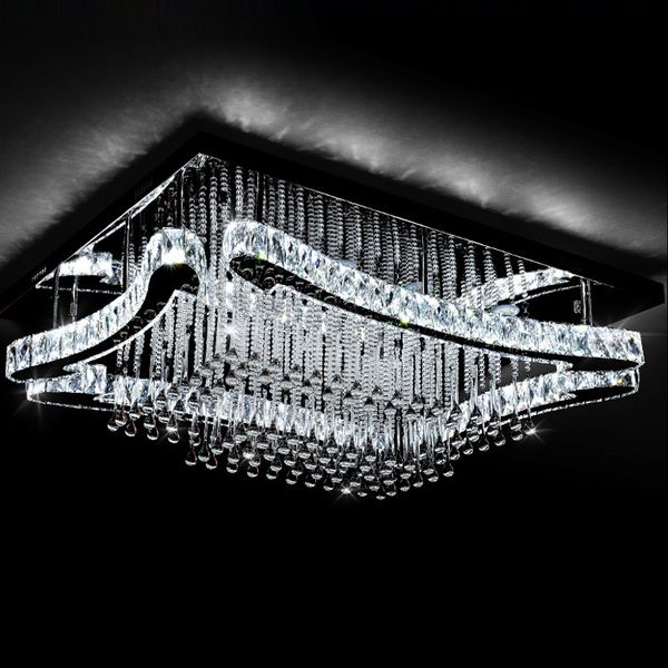 

crystal led ceiling light dimmable remote control teardrop crystal ceiling chandelier light living room dining room