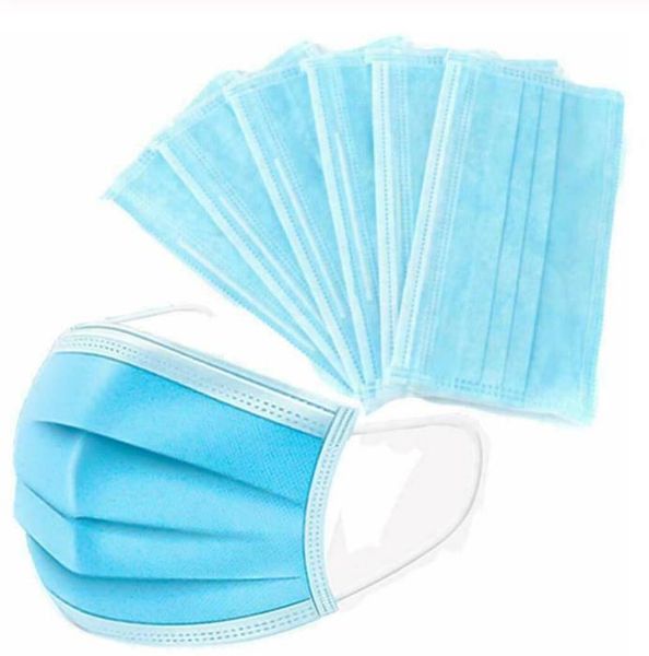 

50 pcs 3 layer disposable protective face mouth masks anti ncov pm2.5 influenza bacterial facial dust-proof safety masks