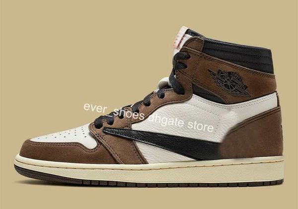 

2019 Новый 1S High OG TS SP Запрещенные баскетбольные кроссовки Мужские 1 Bred Toe Travis Теневые кроссовки Chaussures Дизайнер zapatos CD4487-100 С коробкой