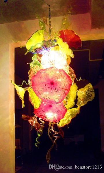 

craft decoration hanging hand blown glass crystal chandelier home l decoration modern murano glass flower art decorative chandelier