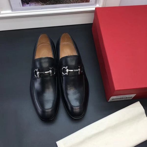 

new fashion designer senior handmade men leather genuine leather breathable fallow leather shoes size38~45, Black