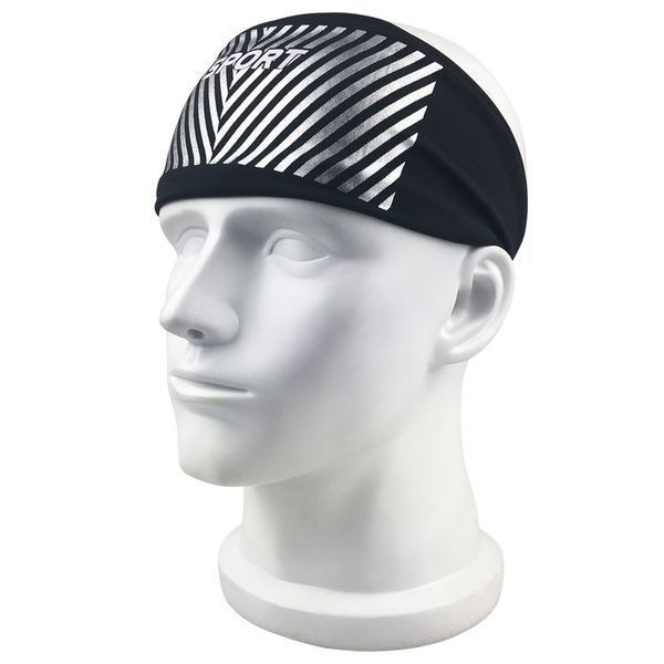 2019 Stripes Pattern Headband Hair Bands Men Running Sweatband